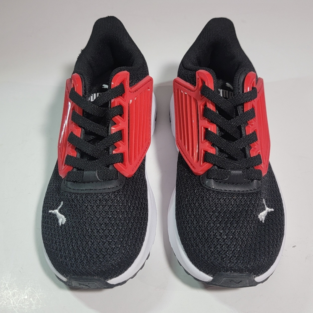 Puma Kids Lace Up Athletic Black and Red Sneakers Size 11